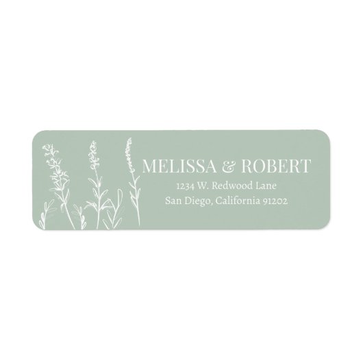 Wild Lavender Wedding Label (Voorkant)