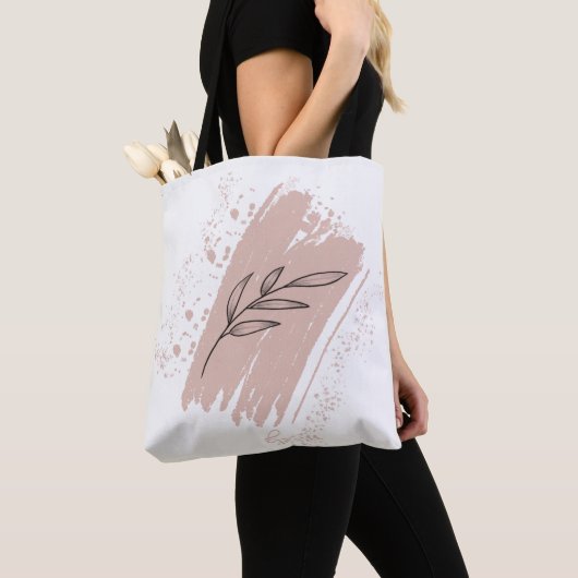 Wild Leaf Doodles Moeder Quote Tote Bag (Dichtbij)