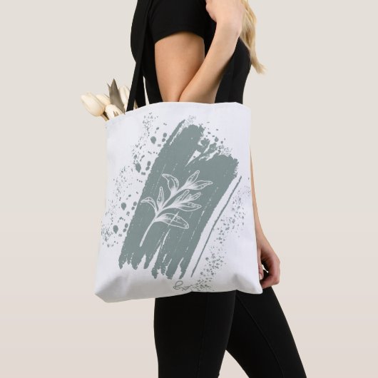 Wild Leaf Doodles Moeder Quote Tote Bag (Dichtbij)