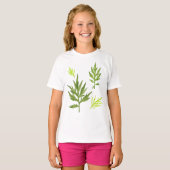 Wild Leaves op een T-shirt (Voorkant volledig)