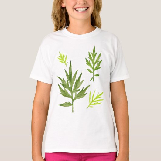 Wild Leaves op een T-shirt (Voorkant)