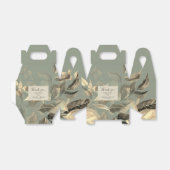 Wild Leaves Sage Groen Bloemen Bruiloft Bedankdoosjes (Uitgevouwen)