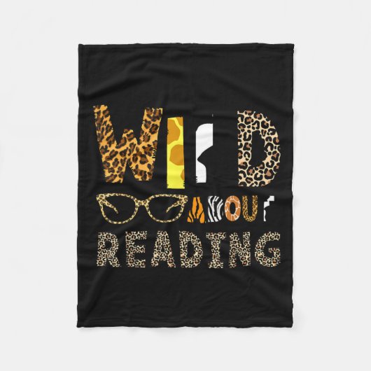 Wild leesboek dier kinderboek liefhebber fleece deken (Voorkant)