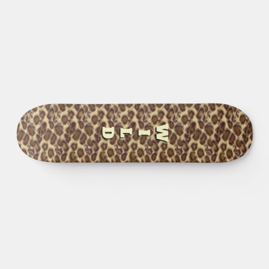 Wild Leopard (aanpasbaar) Skateboard Deck (Horizontaal)