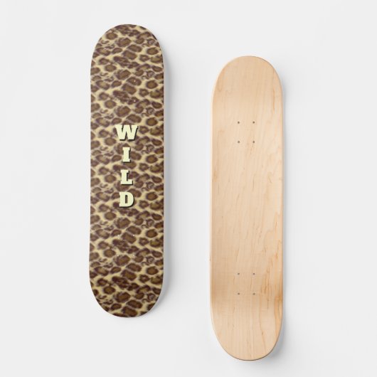 Wild Leopard (aanpasbaar) Skateboard Deck (Voorkant)