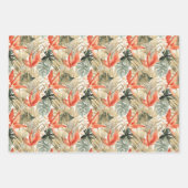 Wild Leopard Animal Floral Oerwoud Verjaardag Inpakpapier Vel (Voorkant 2)