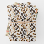 Wild Leopard Animal Floral Oerwoud Verjaardag Inpakpapier Vel (In situ)