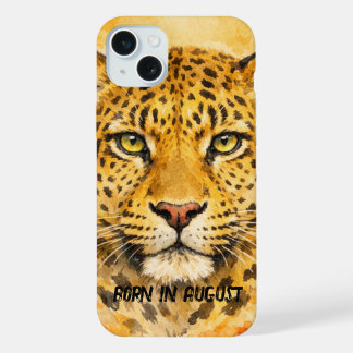 Wild Leopard – August Birth Month Animal iPhone 15 Plus Case
