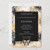 Wild Leopard Bow Animal Print Verjaardag Kaart (Voorkant)