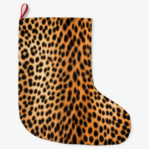 Wild Leopard Energy – Kleding met gewaagde dierenp Grote Kerstsok