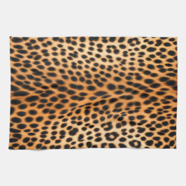 Wild Leopard Energy – Kleding met gewaagde dierenp Theedoek
