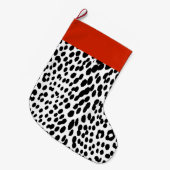 Wild Leopard Energy – Kleding met gewaagde dierpri Grote Kerstsok (Voorkant (Hangend))