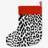Wild Leopard Energy – Kleding met gewaagde dierpri Grote Kerstsok (Achterkant)