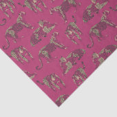 Wild Leopard Patterned Pink Tissuepapier (Detail)