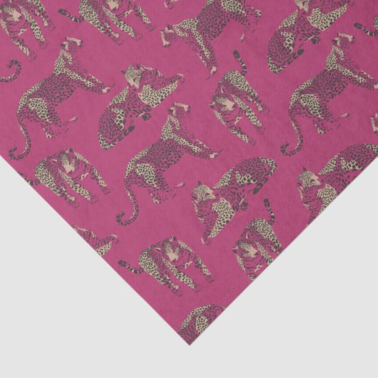 Wild Leopard Patterned Pink Tissuepapier (Detail)