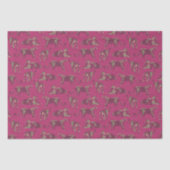 Wild Leopard Patterned Pink Tissuepapier (Voorkant)