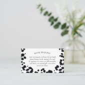 Wild Leopard Print Baby shower Book Request Card Visitekaartje (Staand voorkant)