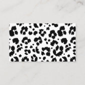 Wild Leopard Print Baby shower Book Request Card Visitekaartje (Achterkant)
