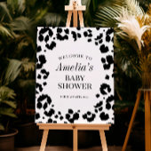 Wild Leopard Print Baby shower Welkom Sign