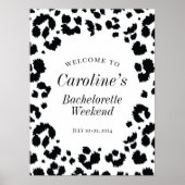 Wild Leopard Print Bachelorette Party Welkomstteke (Voorkant)