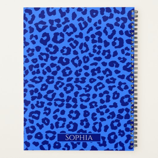 Wild Leopard Print-Blue Planner (Achterkant)