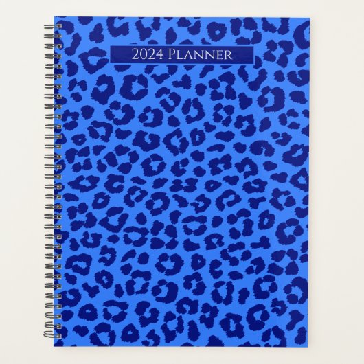 Wild Leopard Print-Blue Planner (Voorkant)