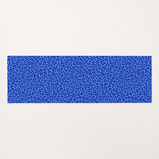 Wild Leopard Print-Blue- Yoga Mat (Achterkant (horizontaal))
