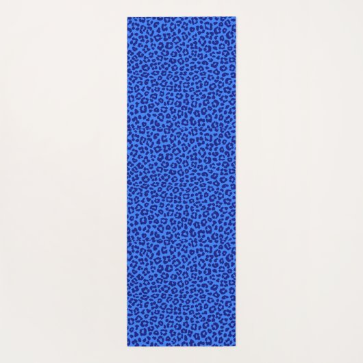 Wild Leopard Print-Blue- Yoga Mat (Achterkant)