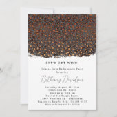 Wild Leopard Print Bruids Douche Uitnodiging (Voorkant)