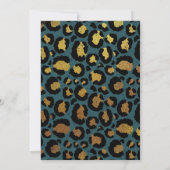 Wild Leopard Print Bruids Douche Uitnodiging (Achterkant)