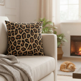 Wild Leopard Print Decorative Throw Pillow Kussen