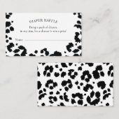 Wild Leopard Print Diaper Raffle Insert Kaart Visitekaartje (Voorkant / Achterkant)
