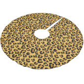 Wild Leopard Print Faux Bont Safari Patroon Kerstboom Rok (Gekanteld)