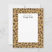 Wild Leopard Print Personal Flat Stationery Kaart (Voorkant)
