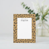 Wild Leopard Print Personal Flat Stationery Kaart (Staand voorkant)