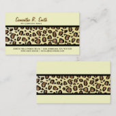 Wild Leopard Print Stripe Visitekaartje (Voorkant / Achterkant)