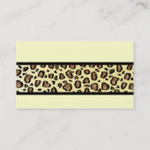 Wild Leopard Print Stripe Visitekaartje (Achterkant)