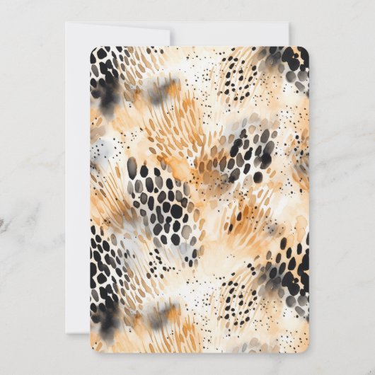 Wild Leopard Vrouw Coat Animal Birthday Kaart (Achterkant)