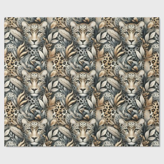 Wild Leopards Cadeaupapier (Vlak)