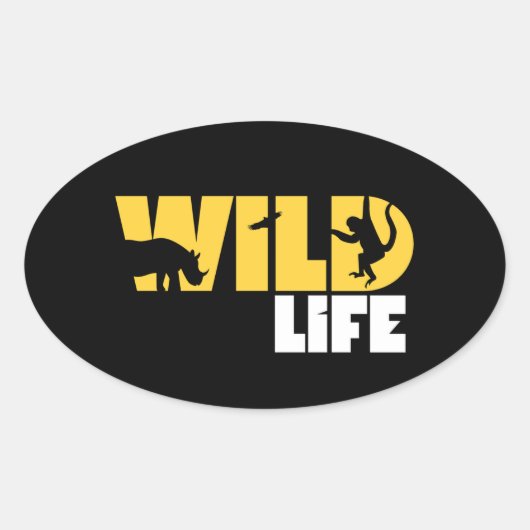 Wild Life Dierlijke Sticker (Voorkant)