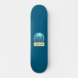 Wild Life! Great White Shark Ocean Blue Skateboard