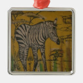 Wild Life Kenya African Safari Zebra.png Metalen Ornament (Voorkant)
