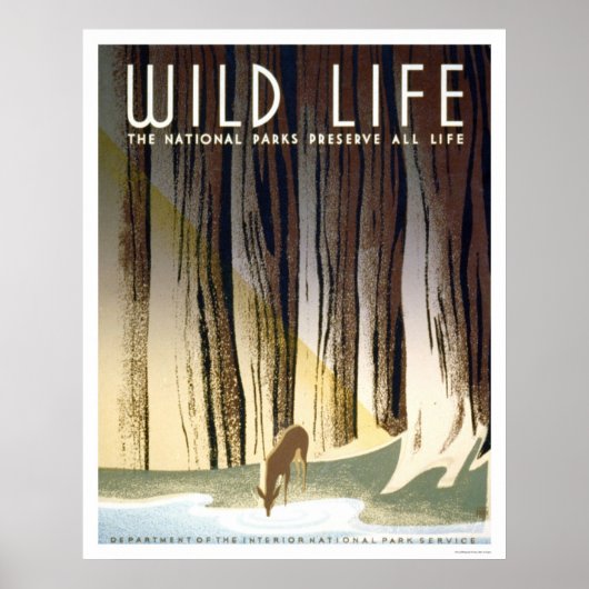 Wild Life National Park 1940 WPA Poster (Voorkant)