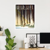 Wild Life National Park 1940 WPA Poster (Thuiskantoor)