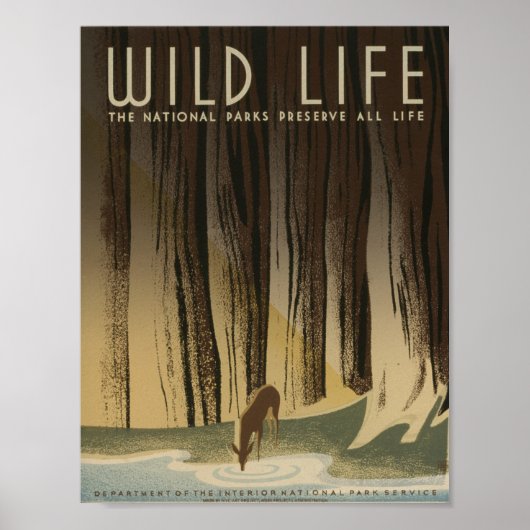 Wild Life Oude WPA Poster (Voorkant)
