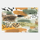 Wild Life Safari Bont Print Texturen Exotisch Oerw Inpakpapier Vel (Voorkant 3)