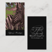 Wild life safari dier zebra visitekaartje (Voorkant / Achterkant)