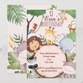 Wild life schattige uitnodigingen (Voorkant / Achterkant)