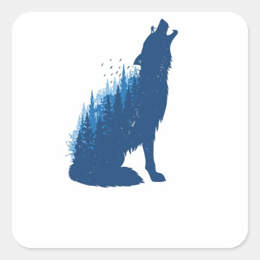 Wild Life Vierkante Sticker (Voorkant)