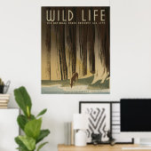 Wild Life  WPA-Poster Poster (Thuiskantoor)